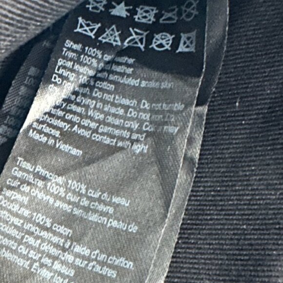 ALL SAINTS Fetch Snake Print Leather Crossbody bag with removable chain strap - Picture 11 of 12